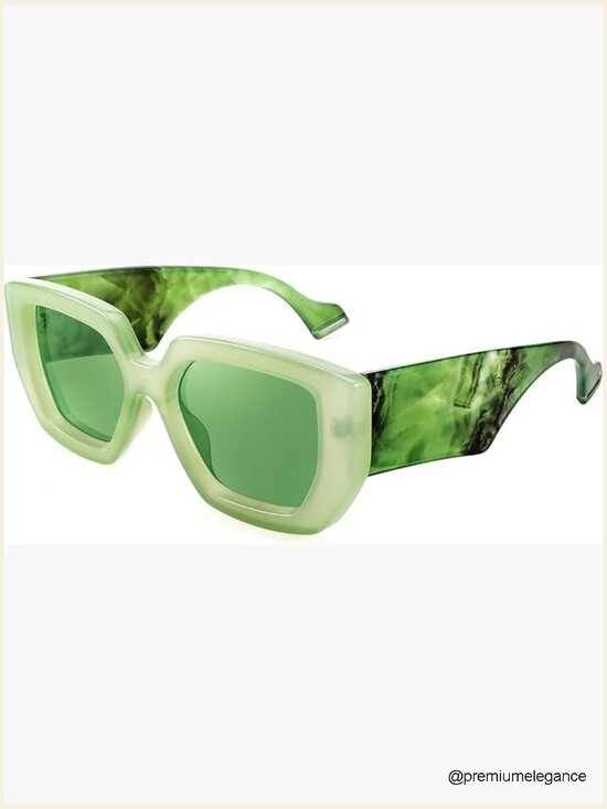 Oversized Square Sunglasses Thick Frame UV400 Protection Unisex main image 7